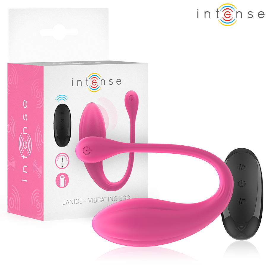INTENSE - JANICE U VIBRATOR DUBBELE STIMULATIE 10 VIBRATIES ROZE AFSTANDSBEDIENING