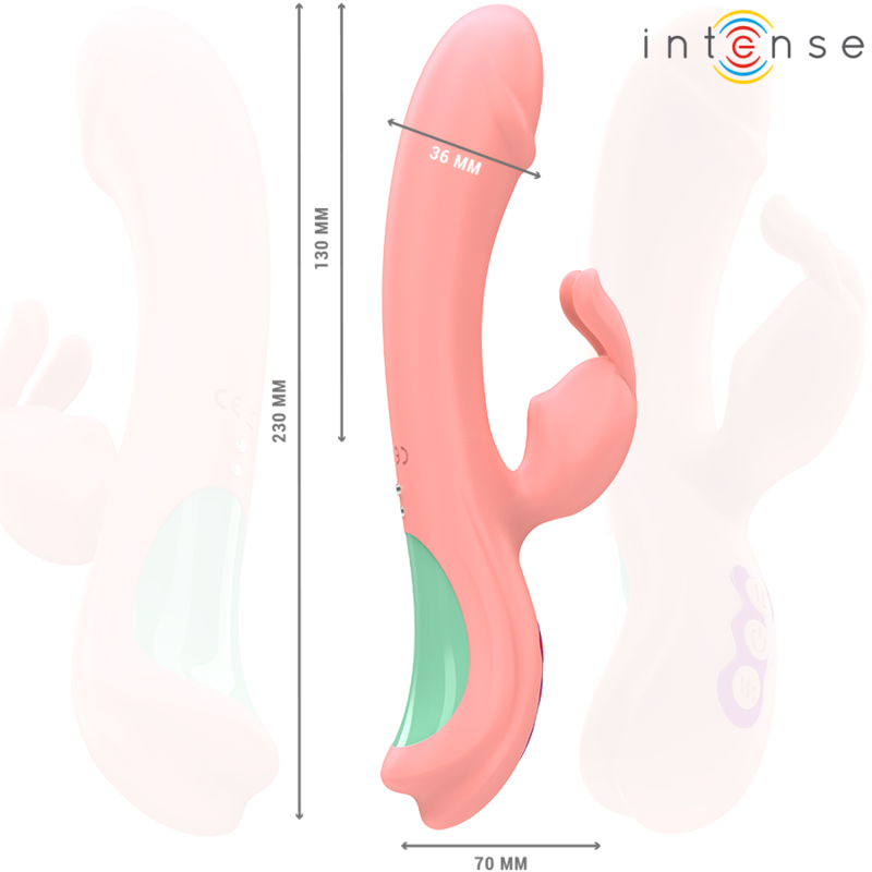 INTENSE - VIBRATEUR RACHEL RABBIT 5 VIBRATIONS ROSE