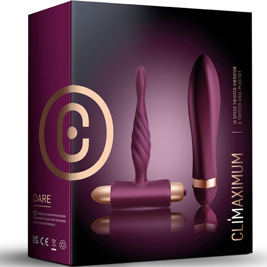 CLIMAXIMUM - DARE KIT TWISTED VIBRATOR + ANAL PLUG ANFÄNGER