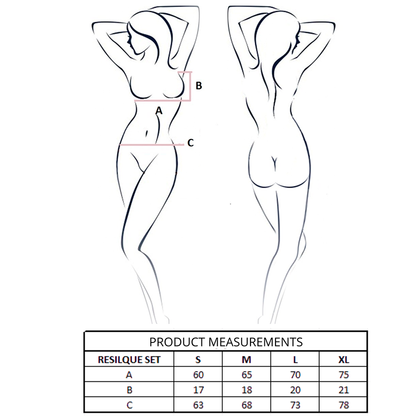 PASSION - RESILQUE BH + STRING SET TOMATENROT S/M
