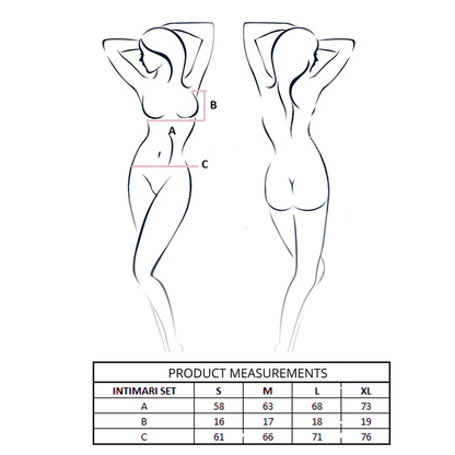 PASSION - INTIMARI BH + HÖSCHEN SET SCHWARZ L/XL