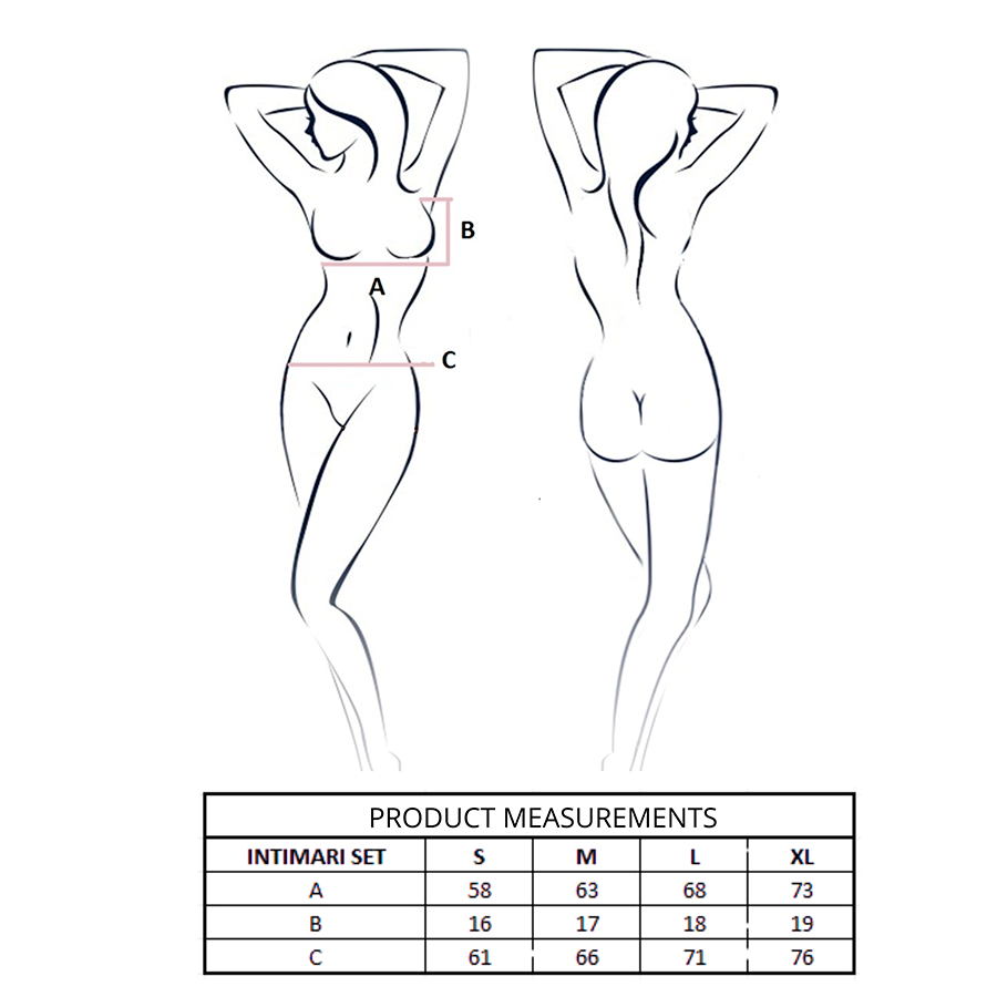 PASSION - INTIMARI BH + HÖSCHEN SET ROSA L/XL