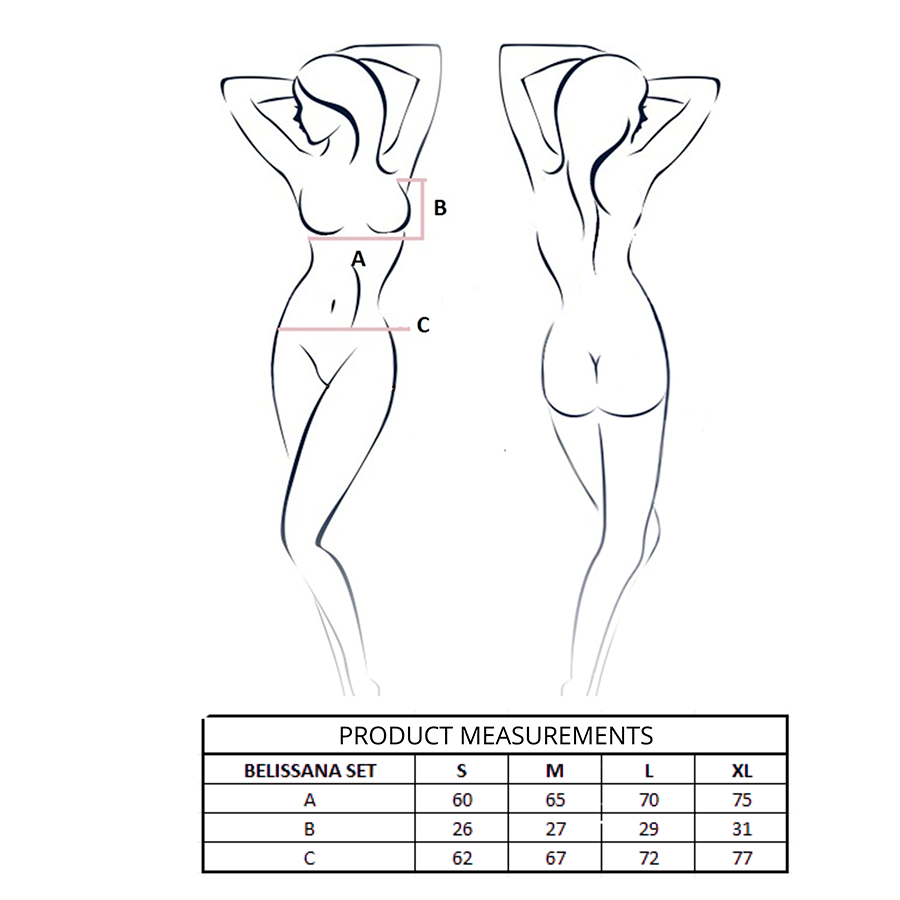 PASSION - BELISSANA BH + STRING SET BURGUNDERROT S/M