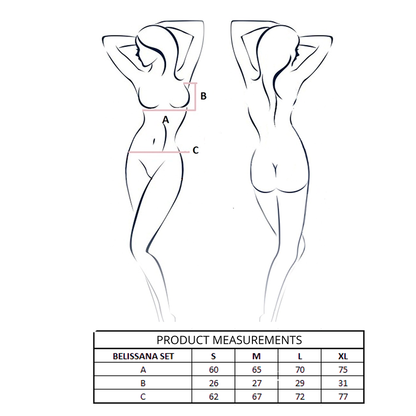 PASSION - BELISSANA BH + STRING SET BURGUNDERROT L/XL