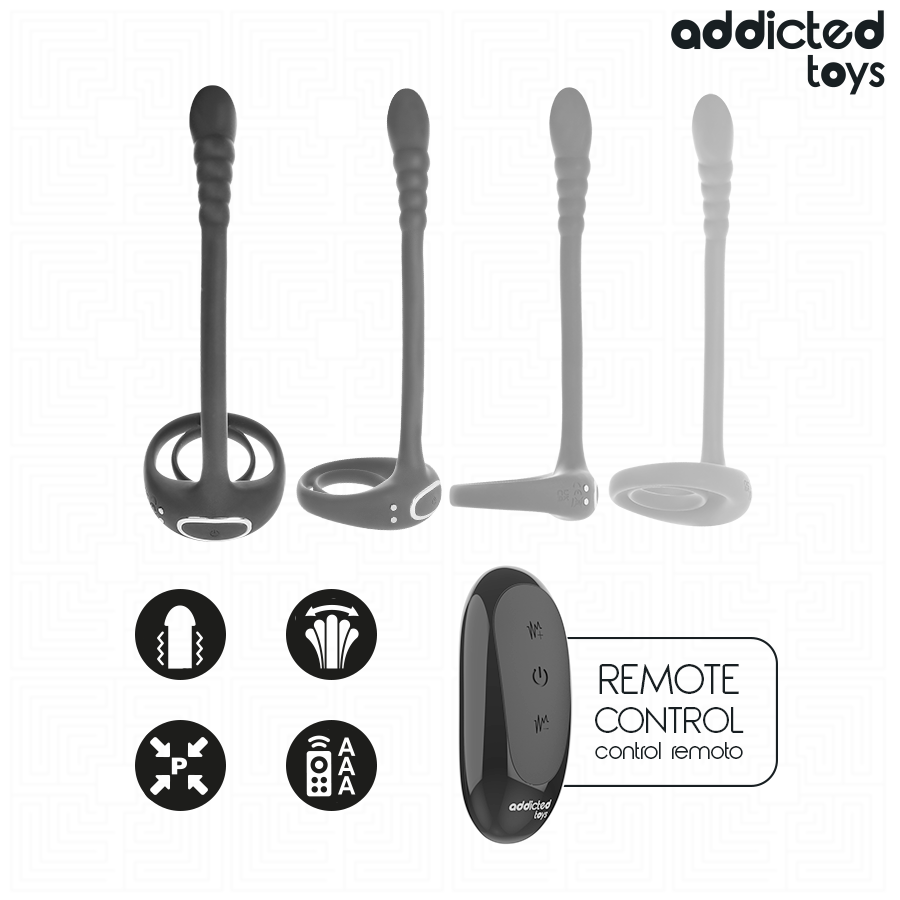 ADDICTED TOYS - P-SPOT VIBRIERENDER COCK RING MIT FERNBEDIENUNG
