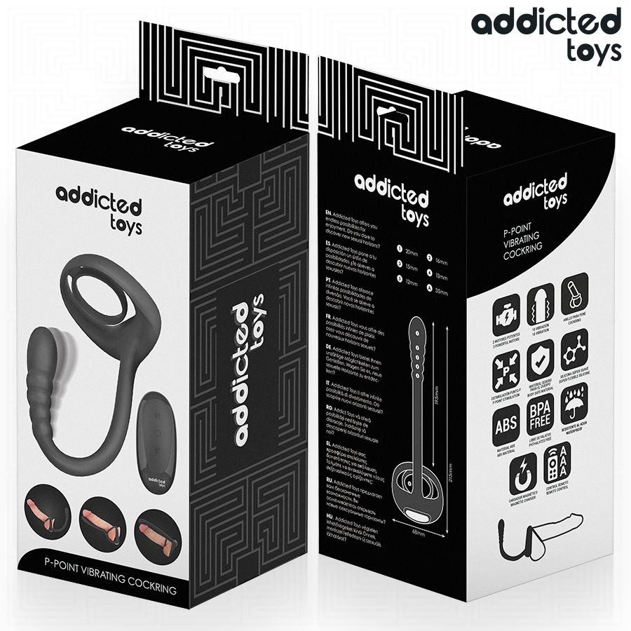 ADDICTED TOYS - P-SPOT VIBRIERENDER COCK RING MIT FERNBEDIENUNG