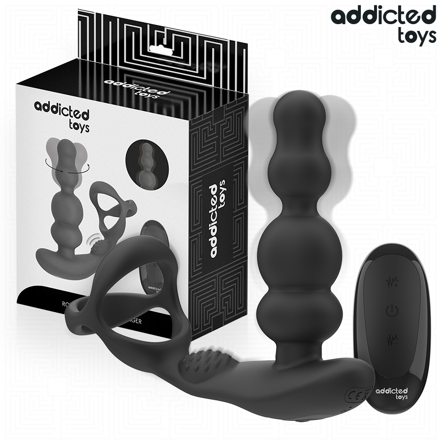 ADDICTED TOYS – ROTIERENDER PROSTATAMASSAGEGERÄT MIT FERNBEDIENUNG