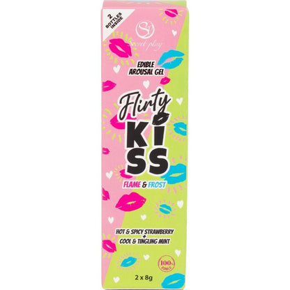 SECRETPLAY - FLIRTY KISS GELS MIT ORALEN SEX-EFFEKTEN ERDBEERE & MINZE 2 x 8 GR
