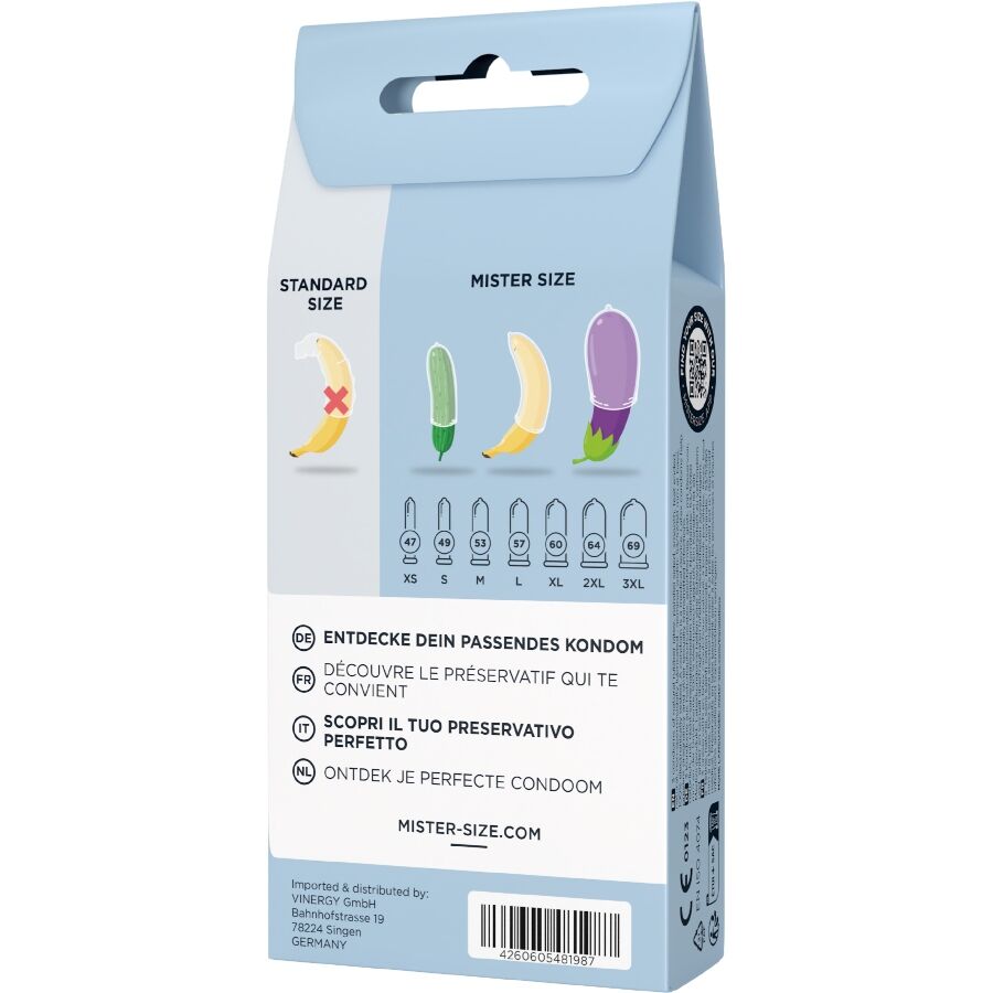 MISTER SIZE - TESTSET MIT 3 KONDOMEN IN VERSCHIEDENEN GRÖSSEN + MASSBAND