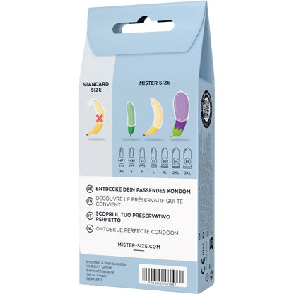 MISTER SIZE - TESTSET MIT 3 KONDOMEN IN VERSCHIEDENEN GRÖSSEN + MASSBAND