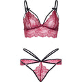 LEG AVENUE - 81623 BH + STRING-SET, BURGUNDERROT, GRÖSSE S