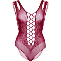 LEG AVENUE - 81641X NAHTLOSER BODY, BURGUNDER, GRÖSSE 1X/2X