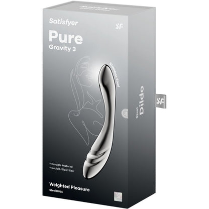 SATISFYER - PURE GRAVITY 3 EDELSTAHL DOPPELENDELLER DILDO