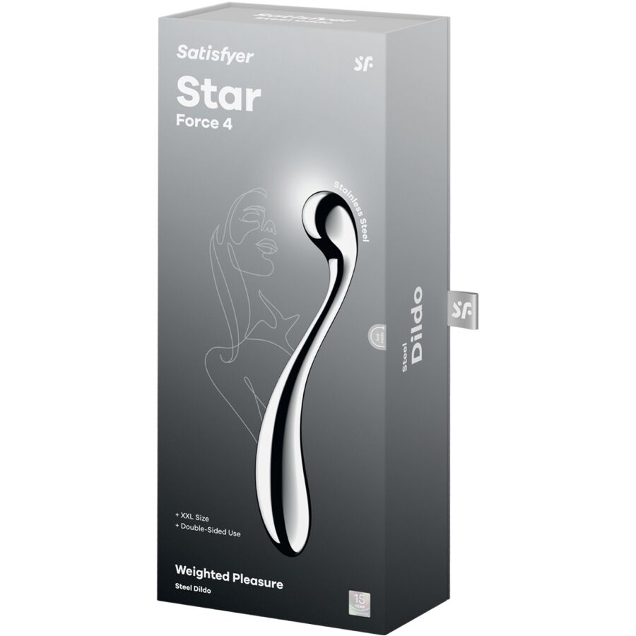 SATISFYER - STAR FORCE 4 EDELSTAHL DOPPELDILDO