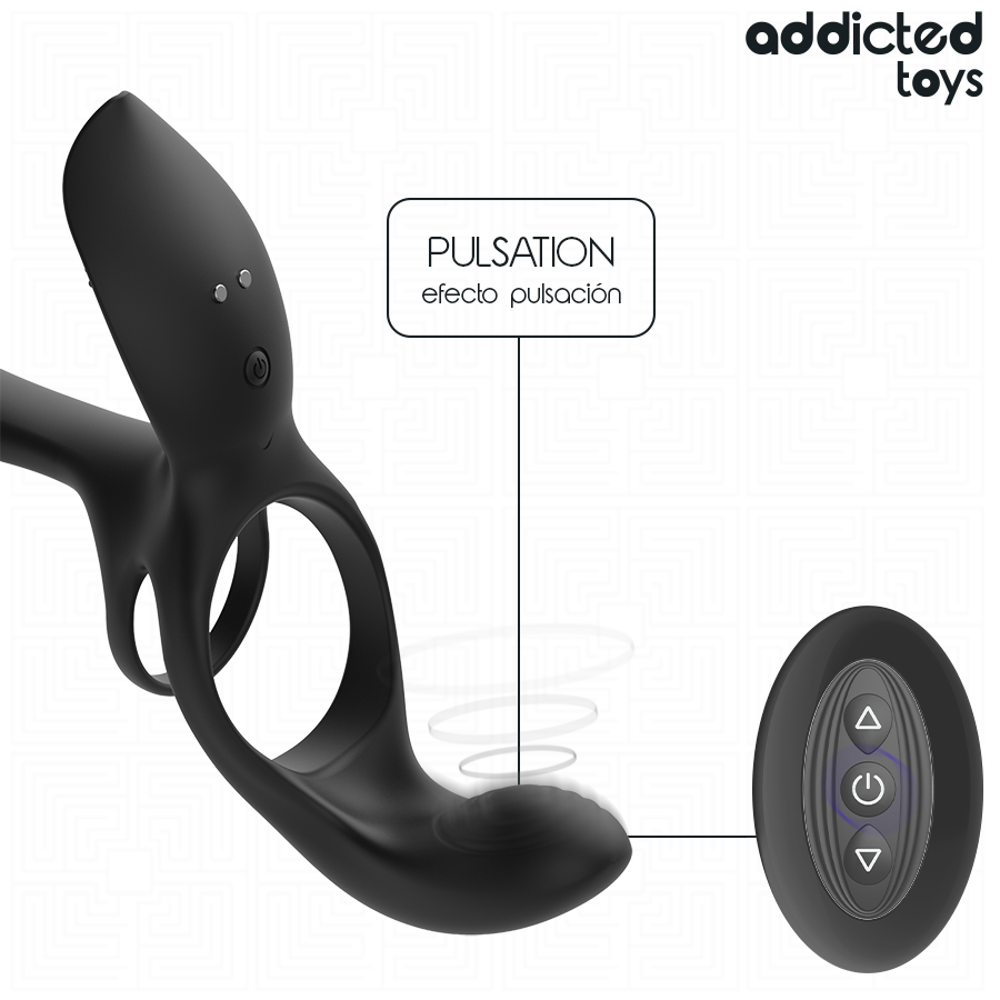 ADDICTED TOYS - DOPPELTER PENISRING MIT KLITORISSTIMULATOR
