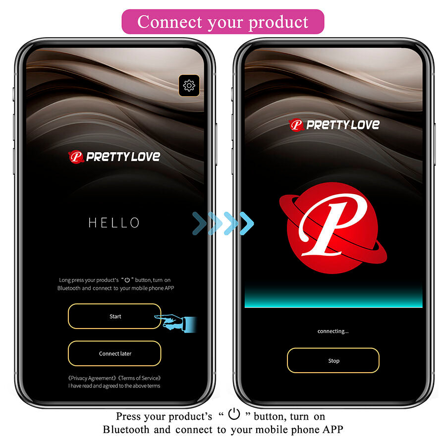 PRETTY LOVE - DORA UNSICHTBARER VIBRATOR MIT KOSTENLOSER APP
