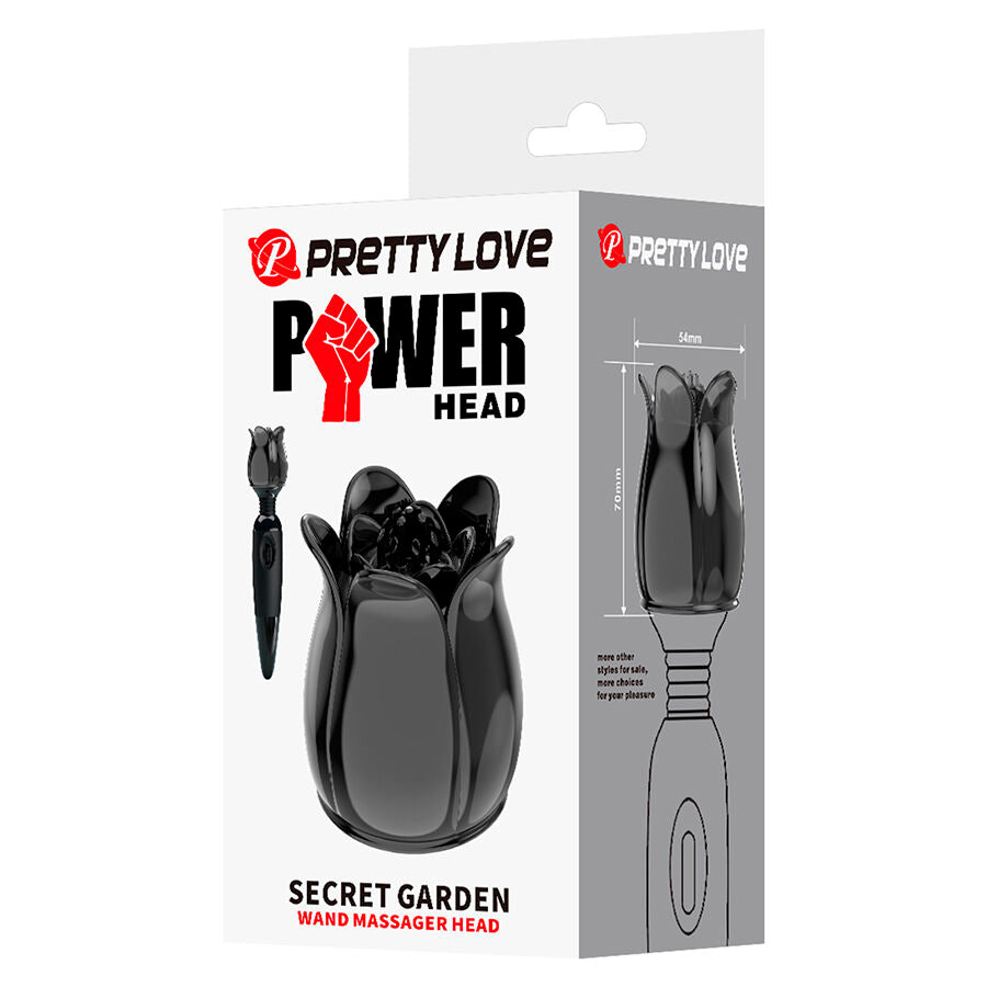 PRETTY LOVE - SECRET GARDEN SCHWARZER MASSAGEKOPF