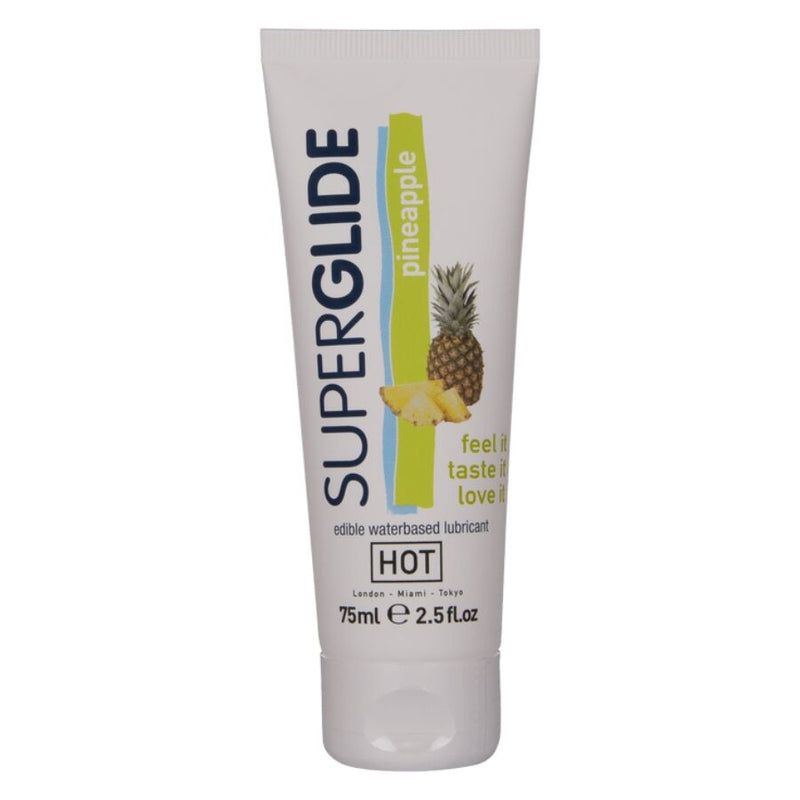HOT - SUPERGLIDE ESSBARER GLEITMITTEL AUF WASSERBASIS ANANAS 75 ML