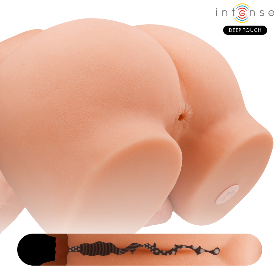 INTENSE DEEP TOUCH - RICHIE-TORSO MIT ANUS UND REALISTISCHEM DILDO MIT DRUCK- UND VIBRATIONSMÖGLICHKEITEN, FERNBEDIENUNG, 4,7 KG
