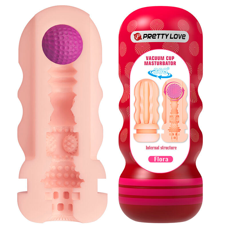 PRETTY LOVE - FLORA VAGINA MASTURBATOR MIT SAUGAUFGANG UND INNENSTRUKTUREN