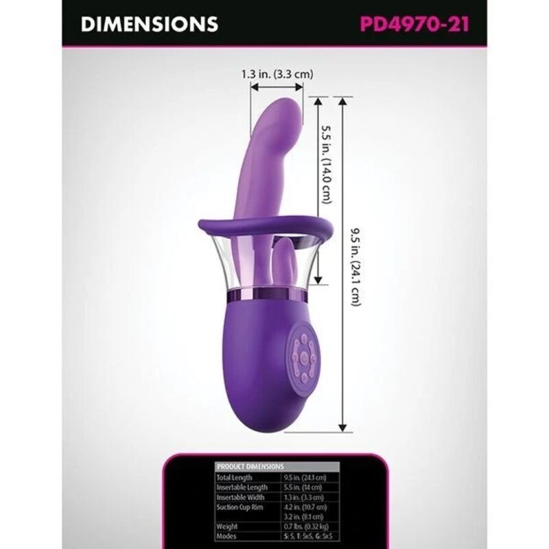 FANTASY FOR HER - ULTIMATE PLEASURE PRO PLUS HASE-VIBRATOR LILA 20,3 CM