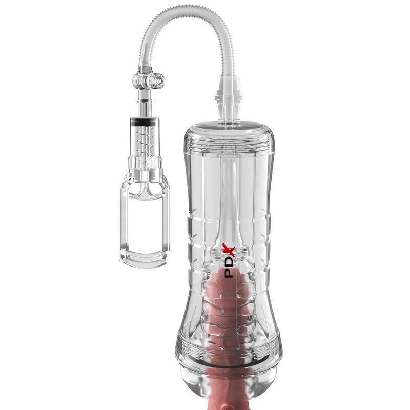 PDX ELITE - VIEWTUBE VAC XXL TRANSPARENTER STROKER MIT SAUGPUMPE 27,3 CM