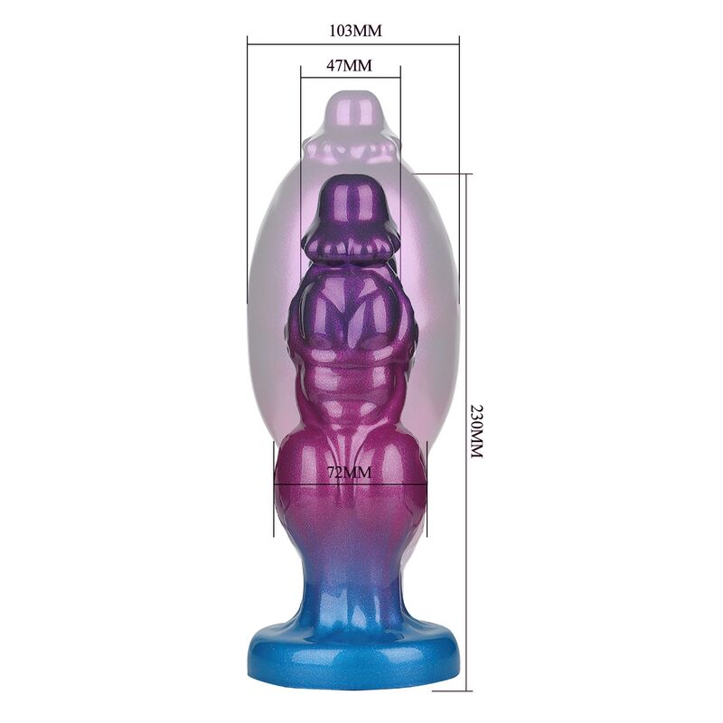 POWER MONSTERS - RIFT TITAN ZWEIFARBIGER AUFBLASBARER FANTASIE-SILIKONDILDO 24 CM Ø 5 CM