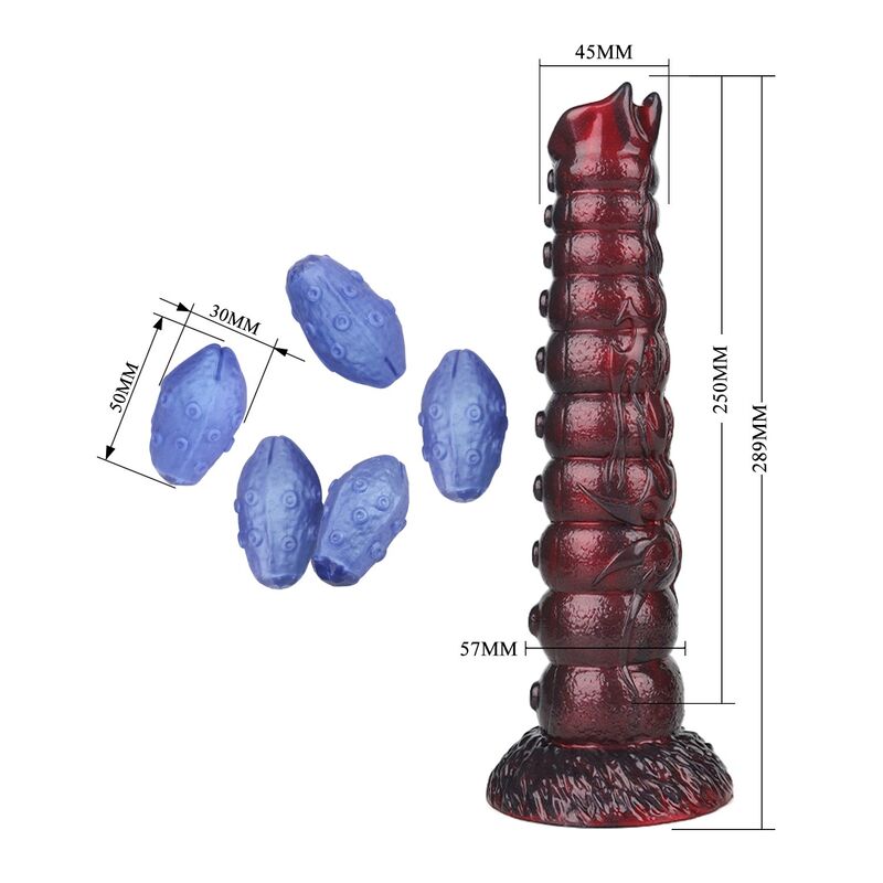 POWER MONSTERS - VOIDCLAW BRUTE ZWEIFARBIGER AUFBLASBARER FANTASIE-SILIKONDILDO 29 CM Ø 5,7 CM