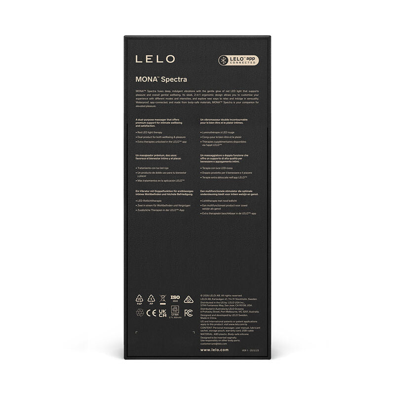 LELO - MONA SPECTRA ROTLICHT-INTIM-MASSAGEGERÄT WIEDERAUFLADBAR UND APP-STEUERT