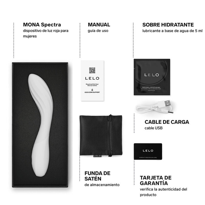 LELO - MONA SPECTRA ROTLICHT-INTIM-MASSAGEGERÄT WIEDERAUFLADBAR UND APP-STEUERT