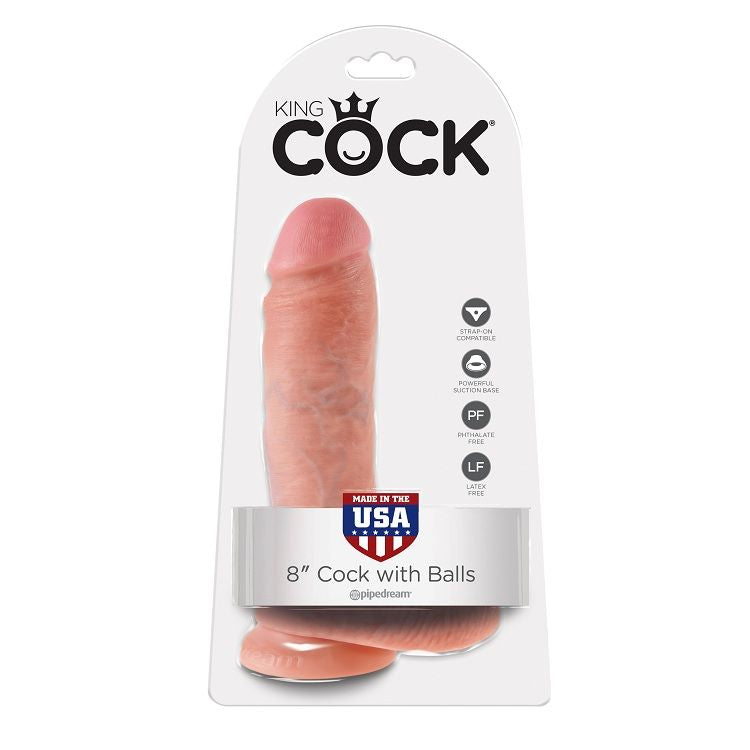 KING COCK - 8 DILDO MEAT WITH EGGS 20.3 CM