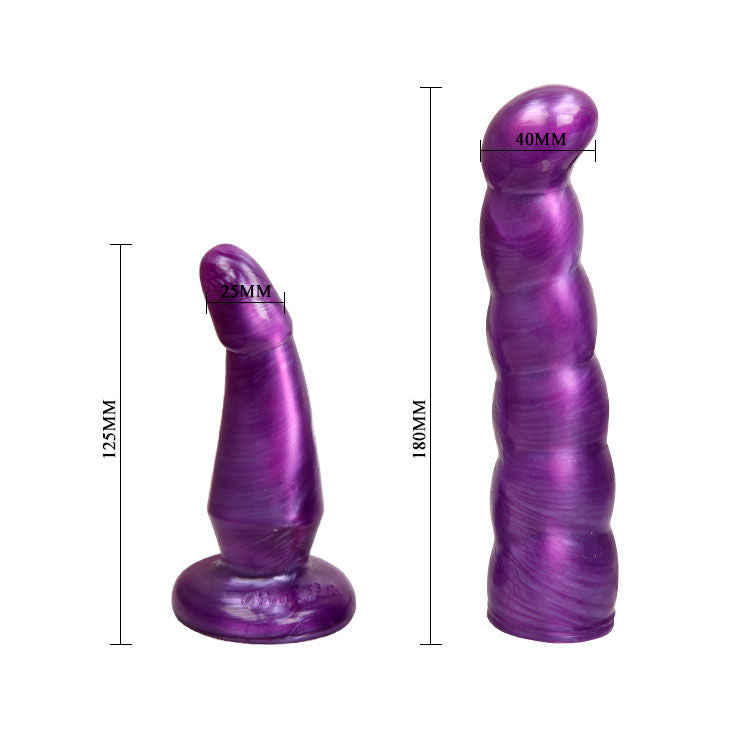 BAILE - HARNAIS ANAL ET VAGINAL FEMME LILAS POINT G 17 CM
