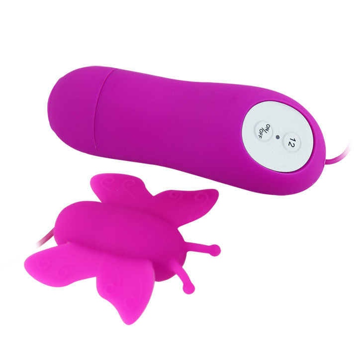 BAILE - LOVE EGGS BUTTERFLY CLITORIS STIMULATOR 12 SPEEDS PURPLE REMOTE CONTROL
