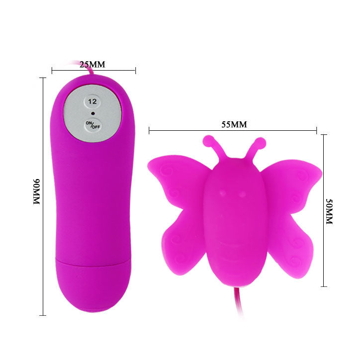 BAILE - LOVE EGGS BUTTERFLY CLITORIS STIMULATOR 12 SPEEDS PURPLE REMOTE CONTROL