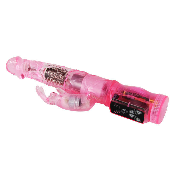 BAILE - MINI ROTATEUR LAPIN ROSE AVEC SUPER STIMULATEUR