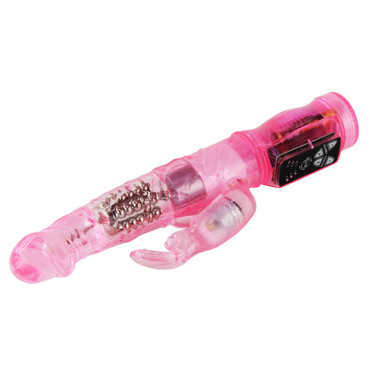 BAILE - MINI ROTATEUR LAPIN ROSE AVEC SUPER STIMULATEUR