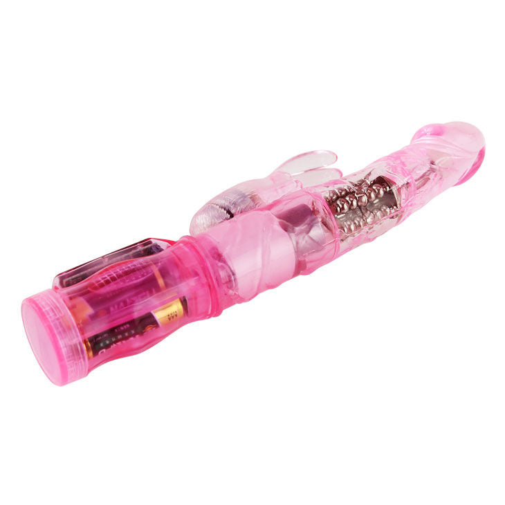 BAILE - MINI ROTATEUR LAPIN ROSE AVEC SUPER STIMULATEUR