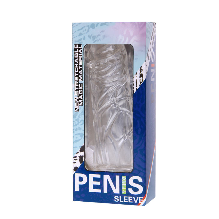 BAILE - PINK STIMULATING SILICONE PENIS SLEEVES 13 CM