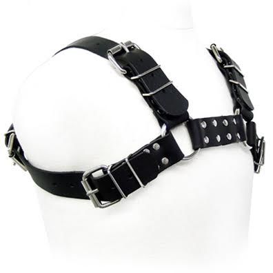 LEATHER BODY - BLACK BULLDOG HARNESS