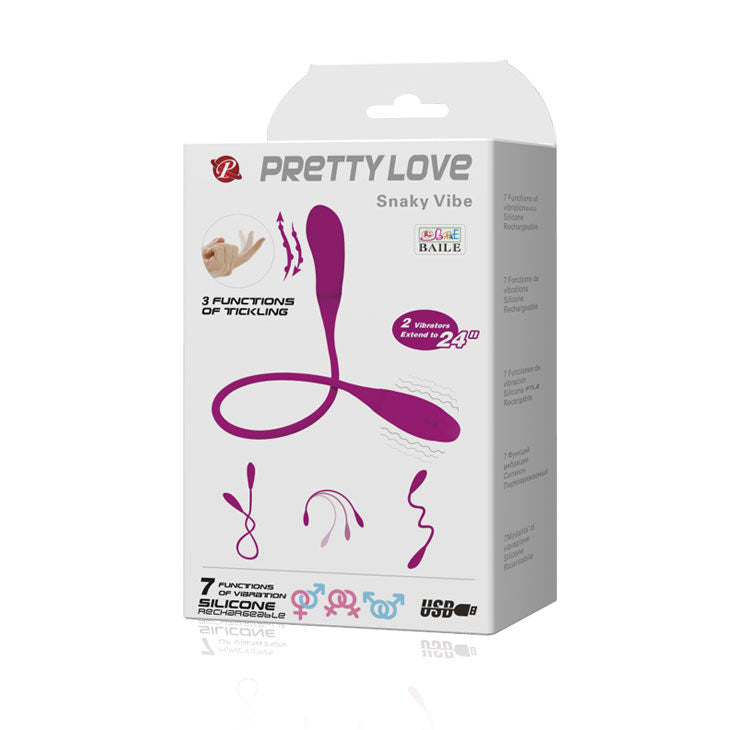 PRETTY LOVE - SMART - VIBRATEUR SNAKY VIBE 7V + 3 CHATOUILLES 