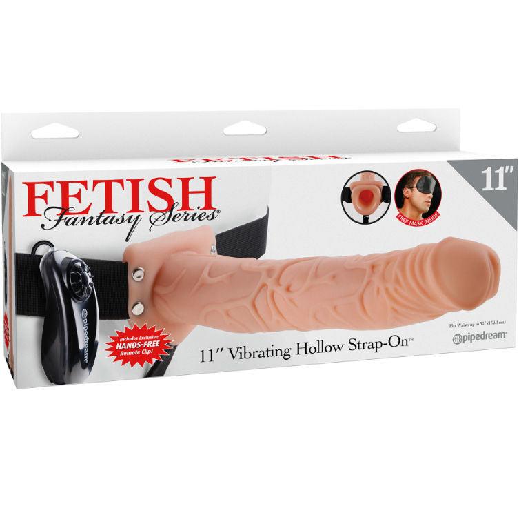 FETISH FANTASY SERIES - 11 HOLLOW STRAP-ON VIBRATING BALLS 27.9CM OF FLESH