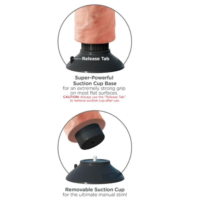 KING COCK - VIBRATEUR DILDO 17,78 CM NATUREL