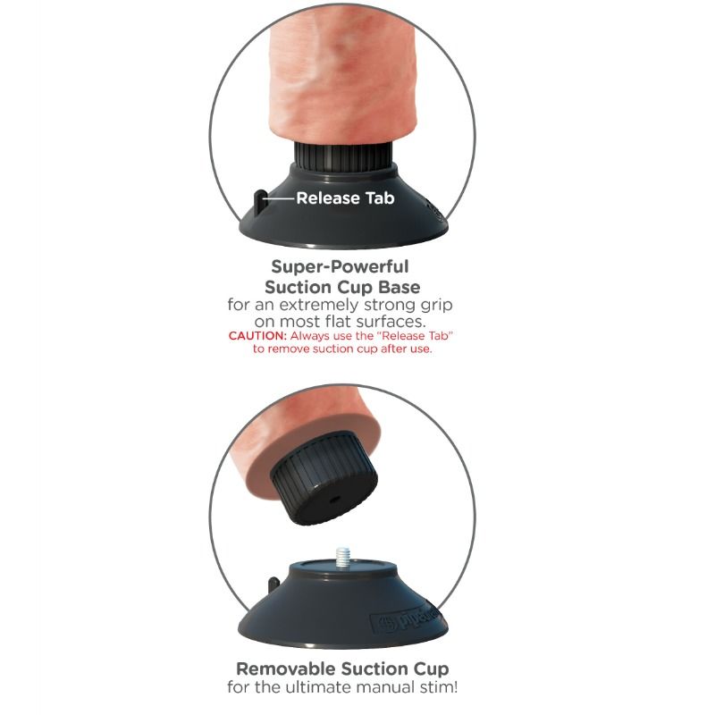 KING COCK - VIBRIERENDER DILDO 25.5 CM NATÜRLICH