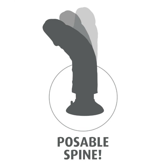 KING COCK - VIBRERENDE DILDO MET TESTIKELEN 23 CM ZWART