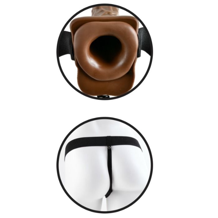 SÉRIE FETISH FANTASY - 7 HOLLOW STRAP-ON AVEC BOULES