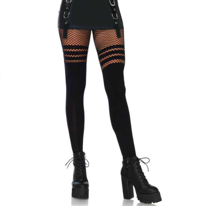 LEG AVENUE - PANTYHOUSE MET NETSTREEPJES