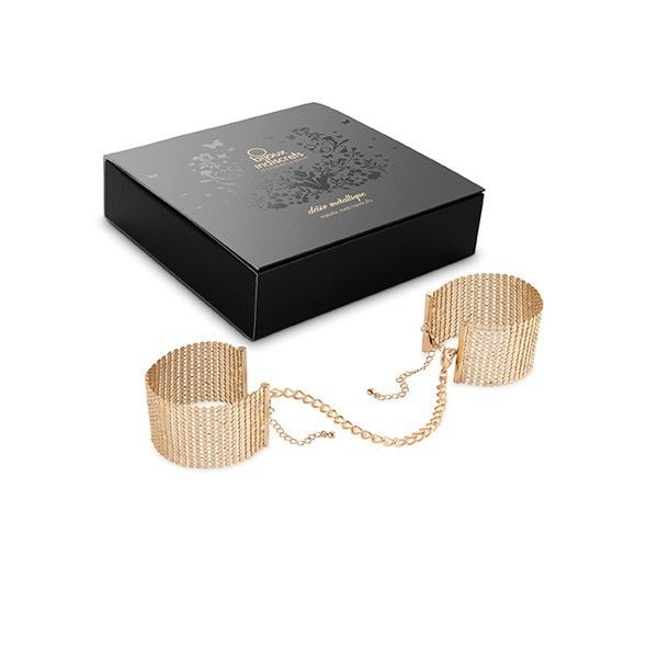 BIJOUX - DÉSIR MÉTALLIQUE HANDBOEIEN VAN GOUDEN METALEN STOF