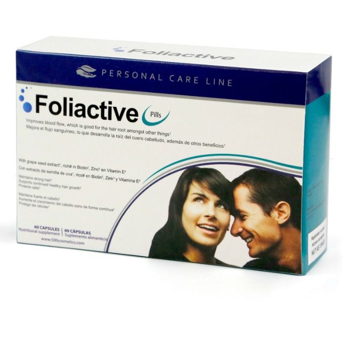 500 COSMETICS - FOLIACTIVE PILLS DIETARY SUPPLEMENT HAIR LOSS