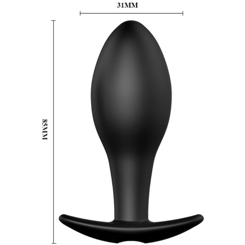 PRETTY LOVE - PLUG ANAL FORME ANCRE SILICONE 12 MODES DE VIBRATIONS NOIR