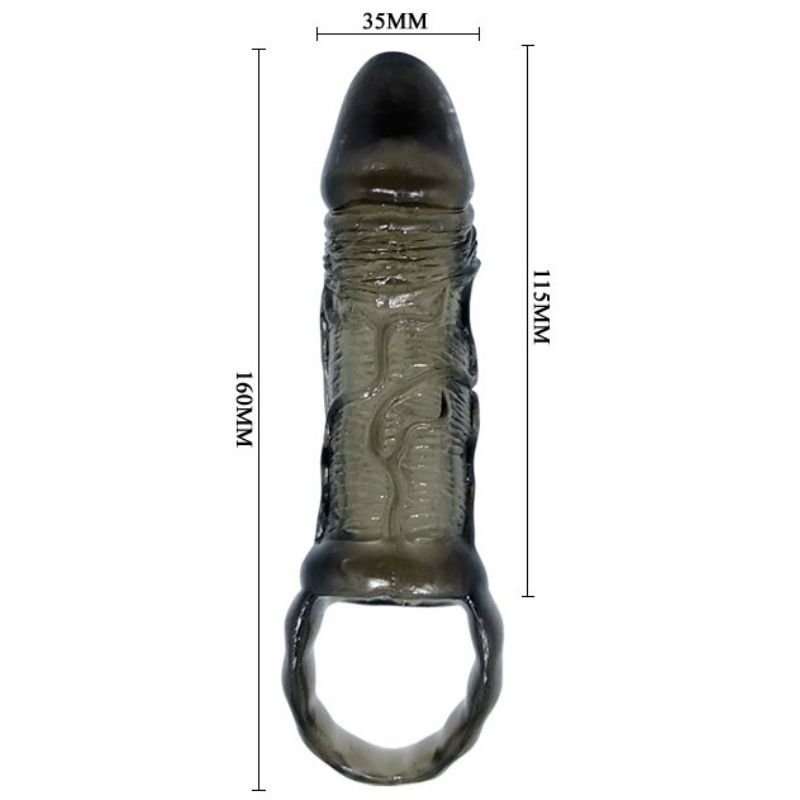BAILE - PENISVERLENGINGSMOUWEN MET BAND VOOR TESTIKELEN 11,5 CM